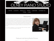 Tablet Screenshot of olneypianostudio.com